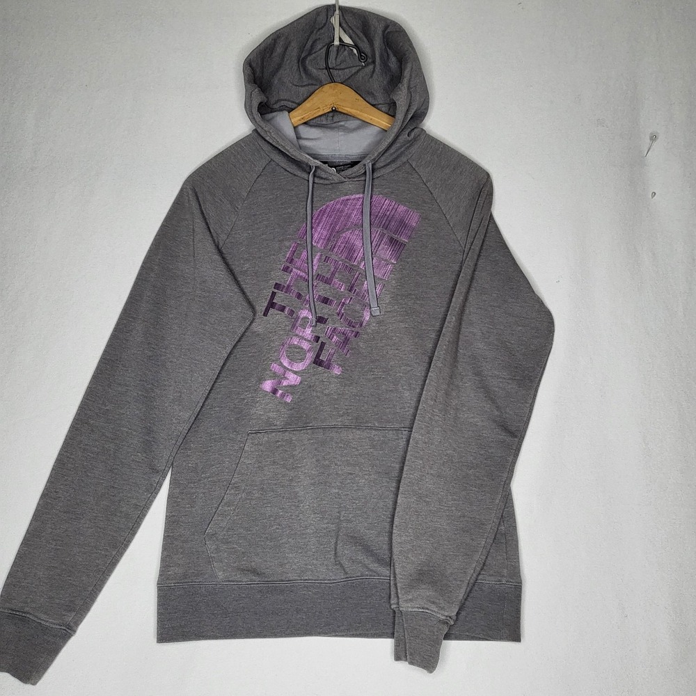 The North Face women's gray pullover hoodie Purple Graphic Womens Sz M